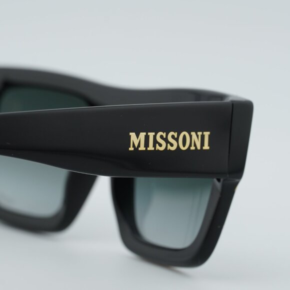 Missoni MIS0129/S 0807 9O Sunglasses Black Square Frame, Grey Lenses main image 6